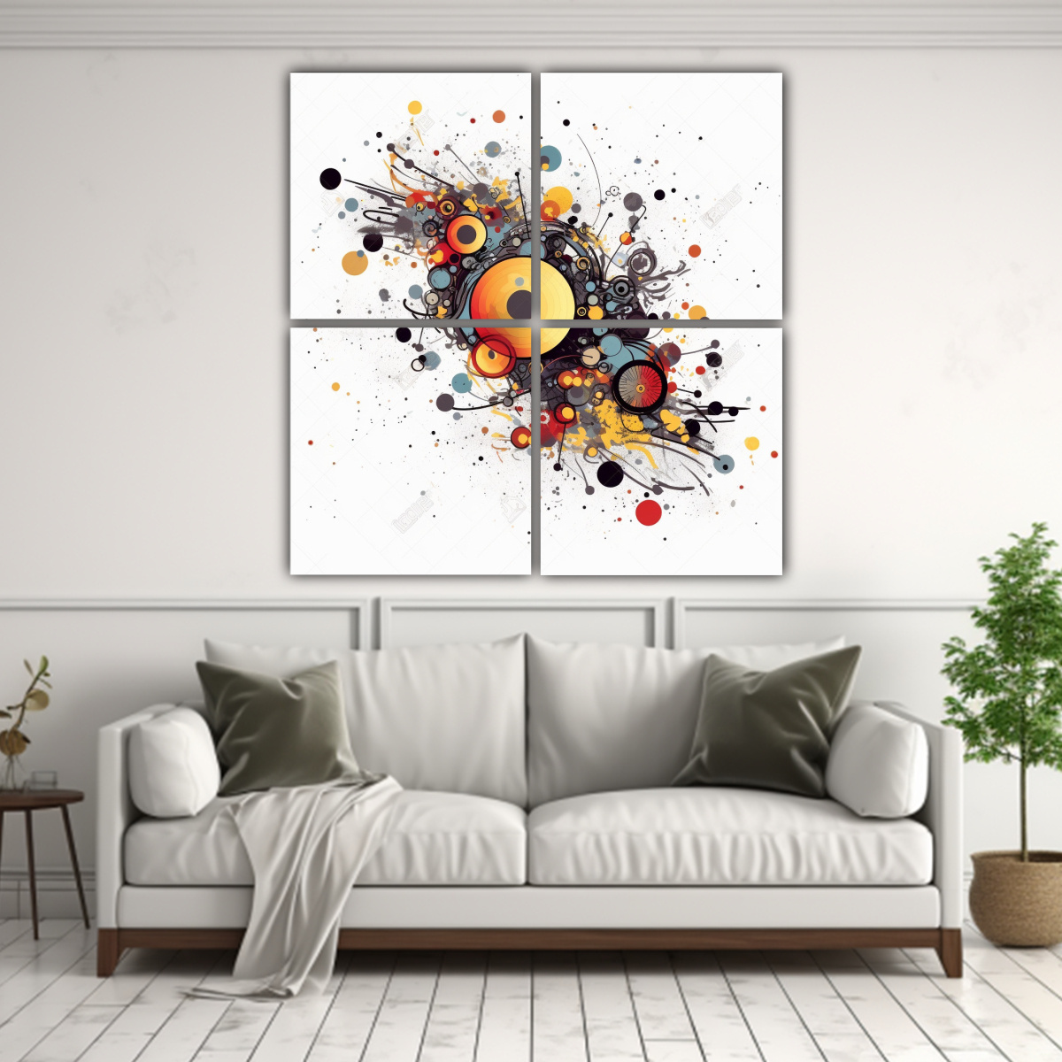 CUADRO DE ARTE DE PARED EXPRESIVA 4342847723 EN 180X180 CM - 2