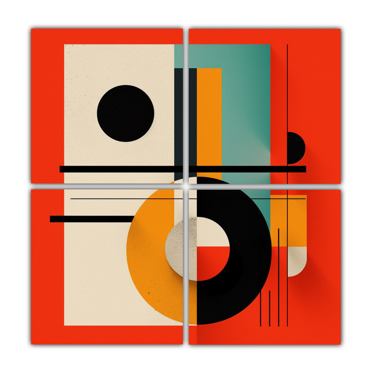 CUATRO ARTES DECORACIÓN SENSIBILIDAD ARTÍSTICA 120X120 CM - 1