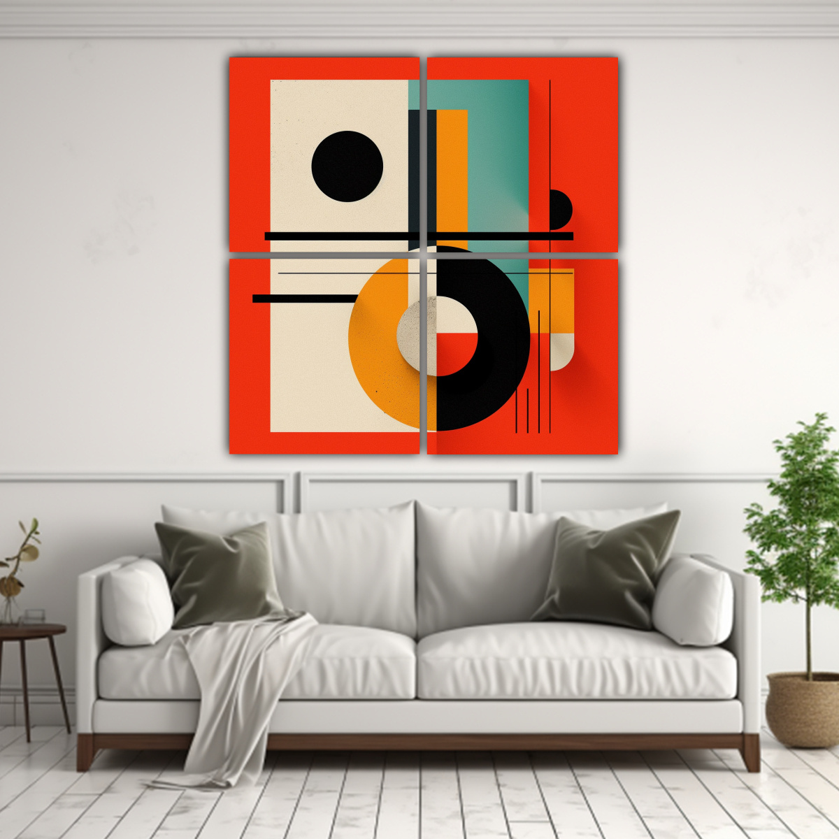 CUATRO ARTES DECORACIÓN SENSIBILIDAD ARTÍSTICA 120X120 CM - 2