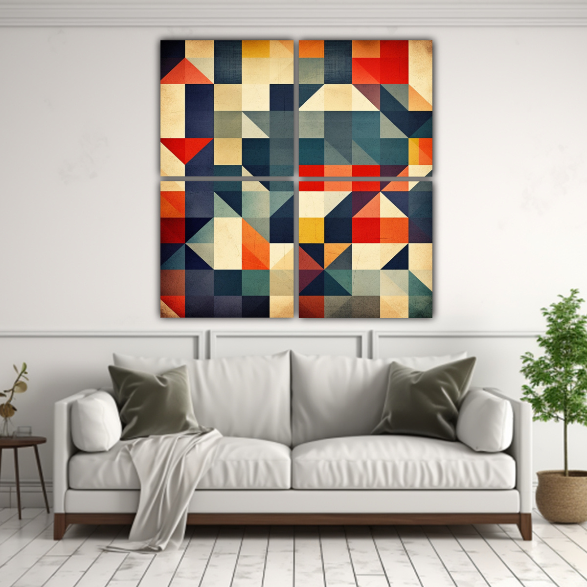 PINTURAS DECORATIVAS MODERNAS CON PATRONES 80X80 CM - 2