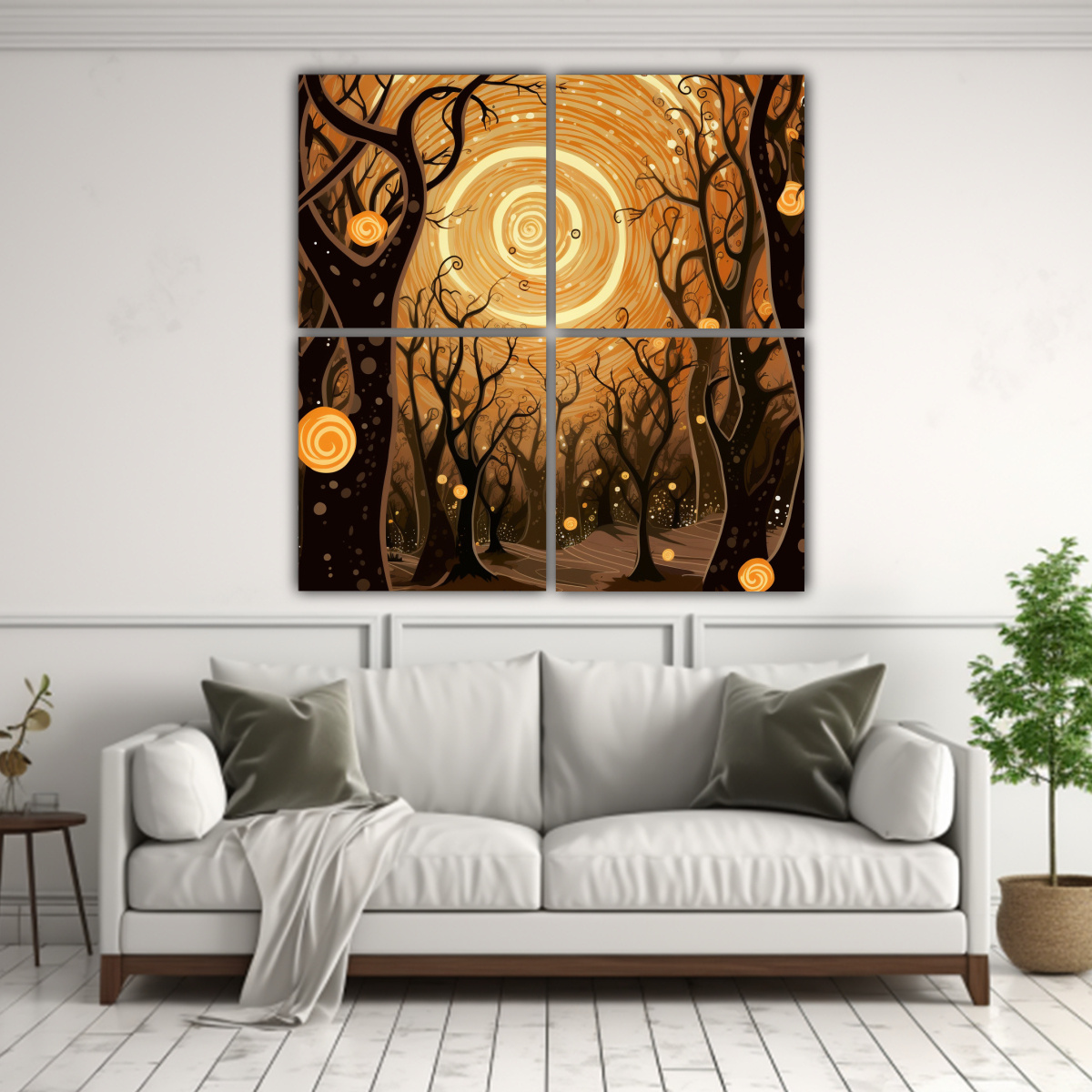 4 COMPOSICIONES MÍSTICAS Y ENCANTADORAS DE FONDO 140X140 CM - 2