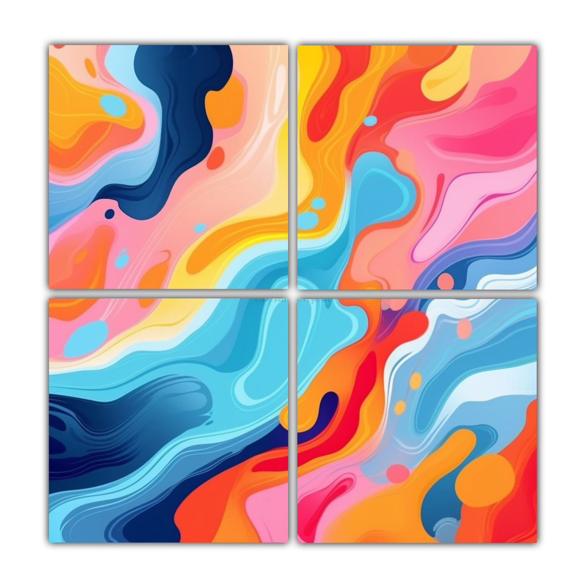 PINTURAS ABSTRACTAS DE FONDO LÍQUIDO Y FLUIDO 180X180 CM - 1