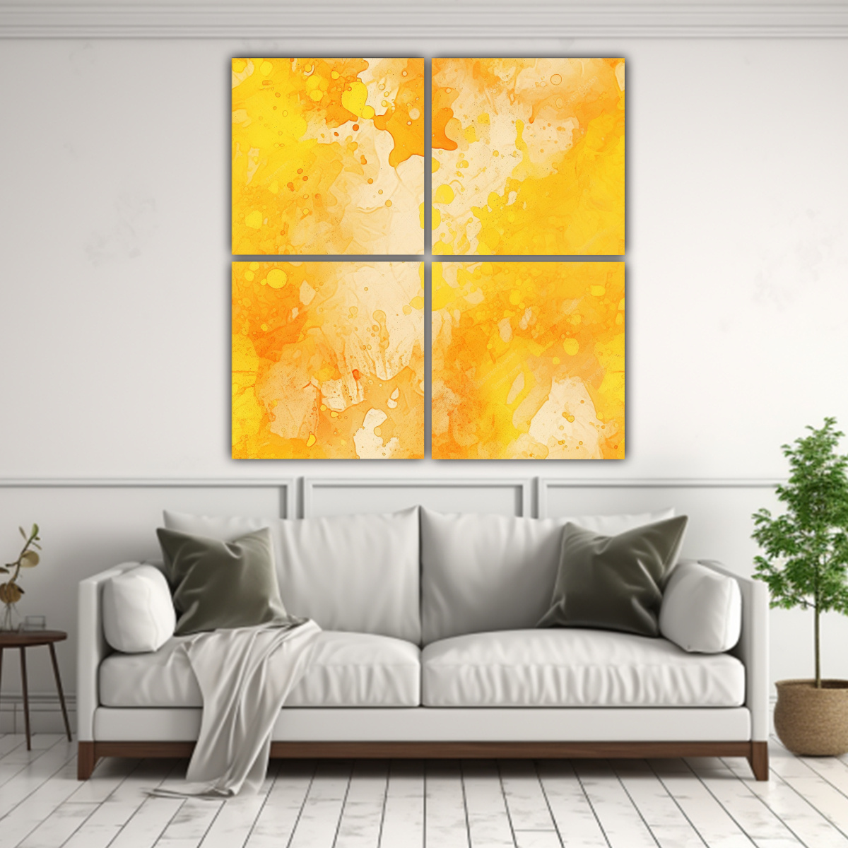 CUATRO CANVAS MOVIMIENTO NATURALEZA VIVA PINTURA 80X80 CM - 2