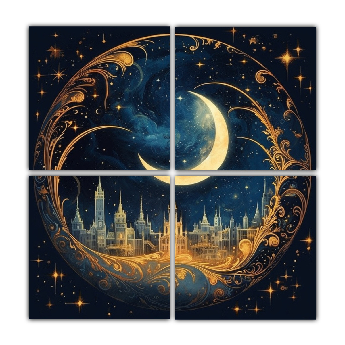 CUADRO ACUARELA TEMÁTICA UNIVERSO FAIRY TAIL 80X80 CM - 1
