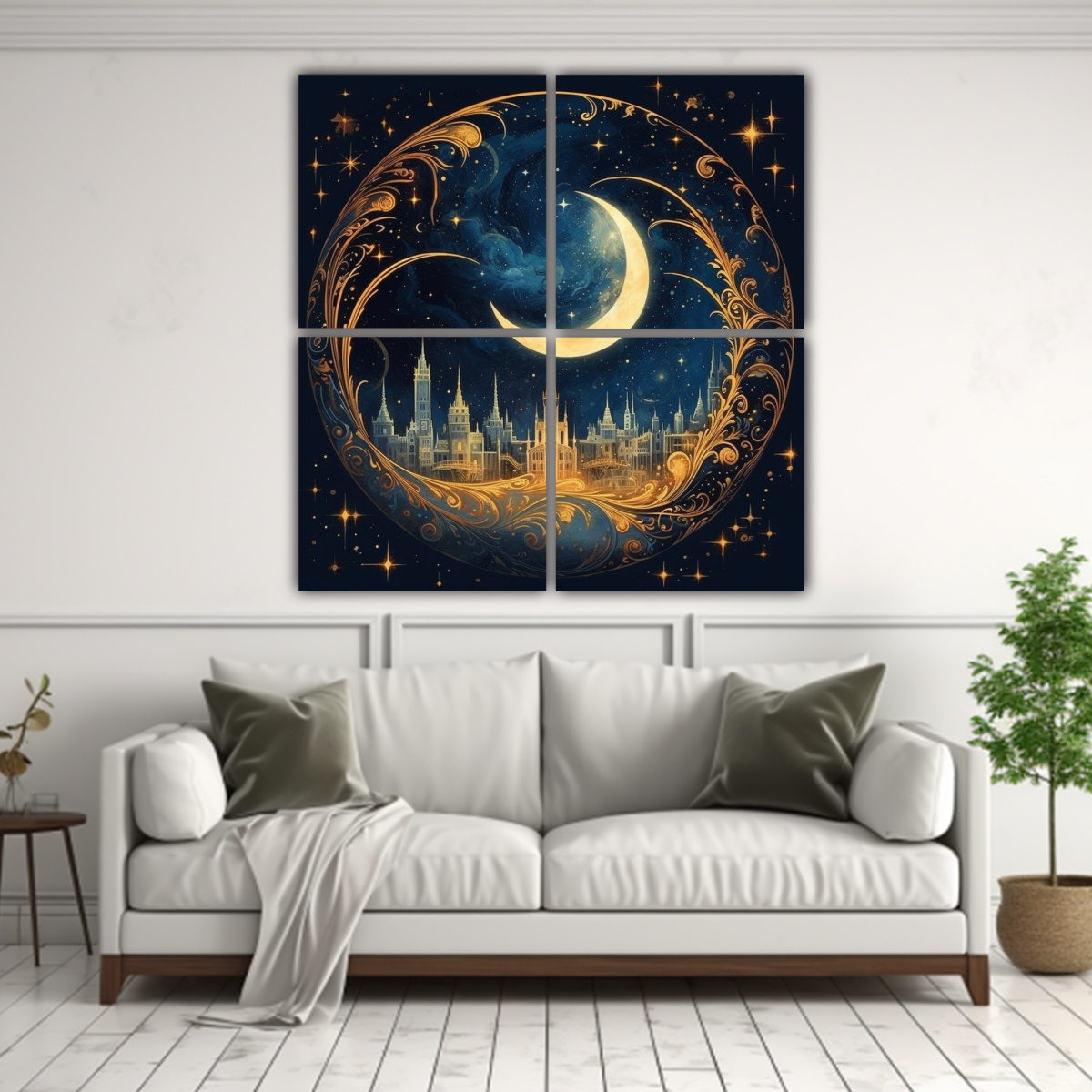 CUADRO ACUARELA TEMÁTICA UNIVERSO FAIRY TAIL 80X80 CM - 2