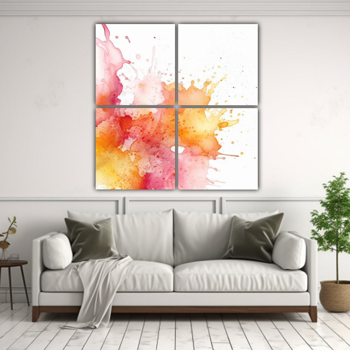 ARTES DE PARED TONOS ADORNO WATERCOLOR SUAVE 140X140 CM - 2