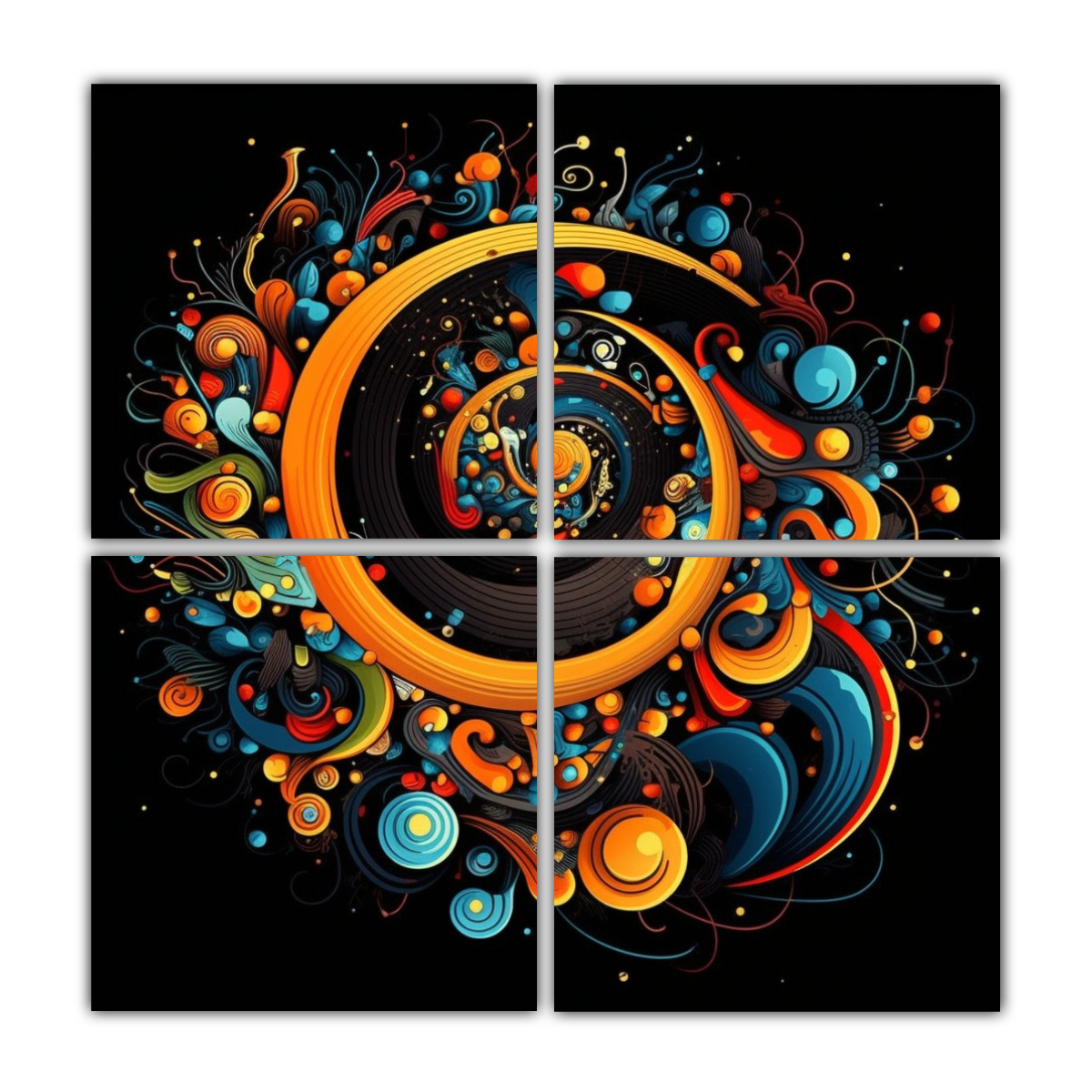 CUADROS COMPOSICIÓN DISEÑO ESTILO BIG BANG 200X200 CM - 1