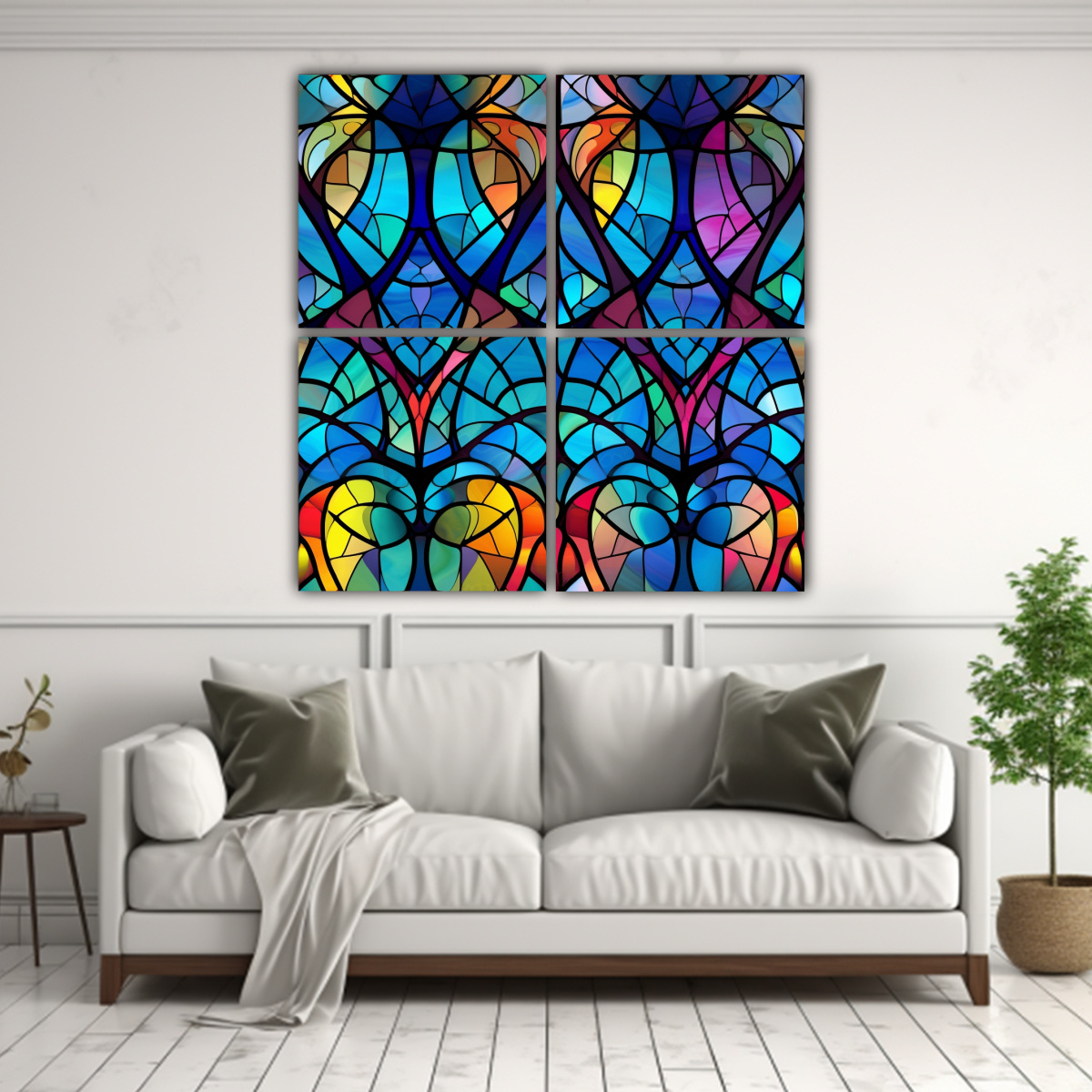 LIENZOS DE FORMA CREATIVA CON VITRAL 200X200 CM - 2