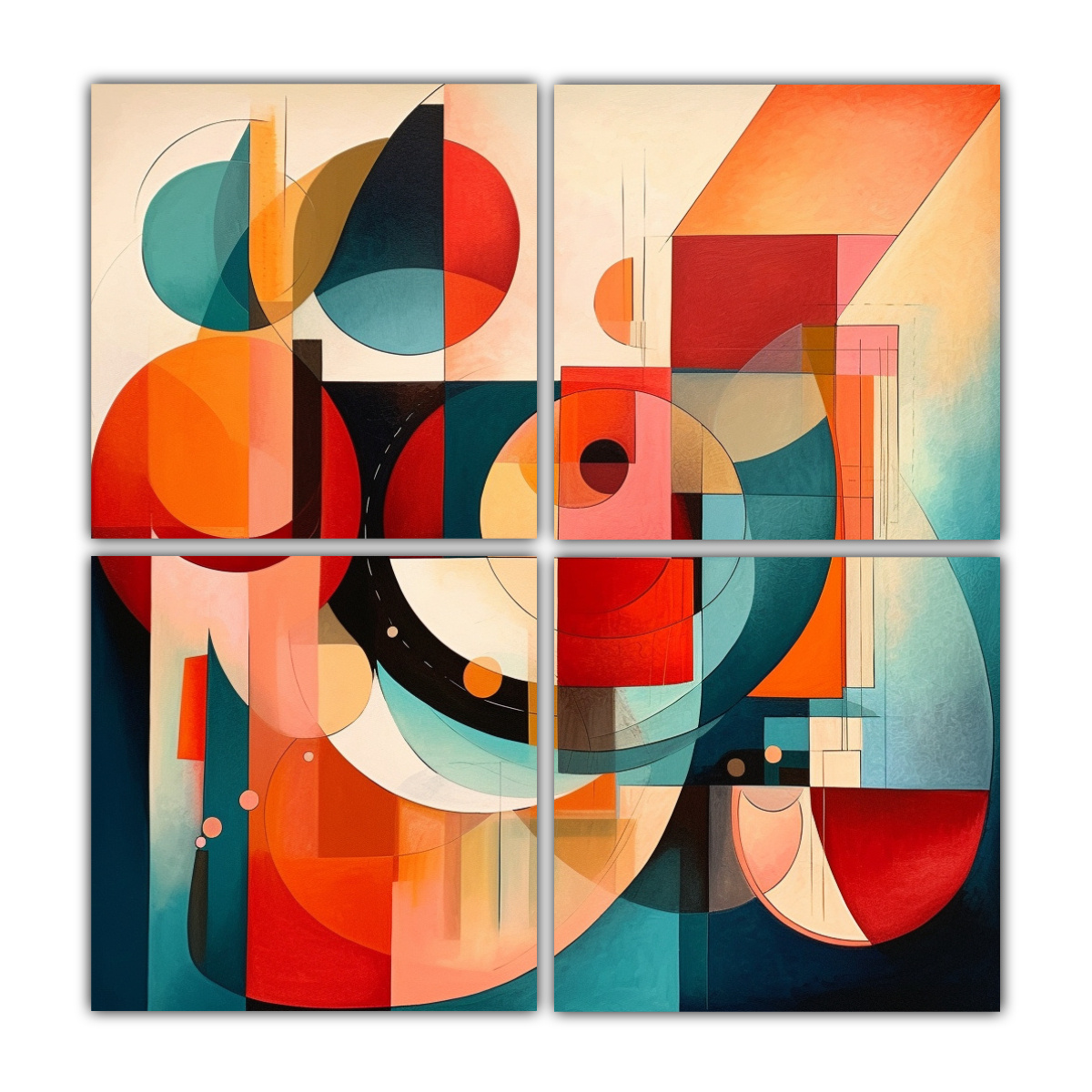 CUATRO ARTES ESTILO GALERIA URBANO PINTURAS 140X140 CM - 1