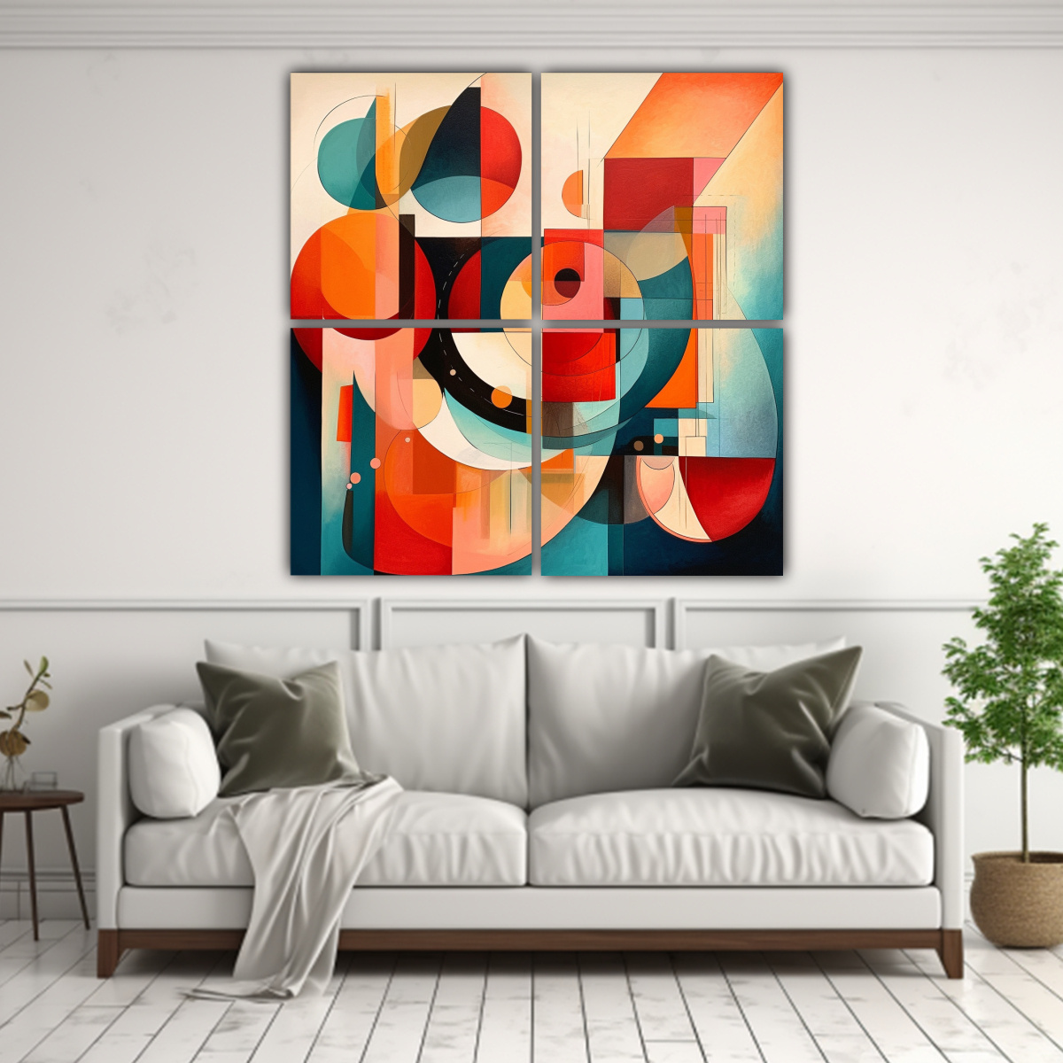 CUATRO ARTES ESTILO GALERIA URBANO PINTURAS 140X140 CM - 2