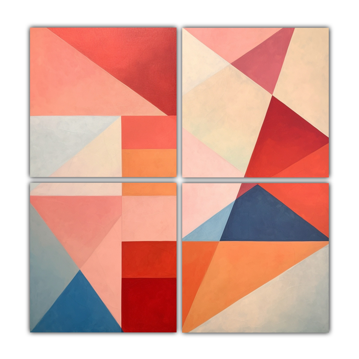 CUATRO COMPOSICIÓN DISEÑO RELIEVE CON TONOS 100X100 CM - 1