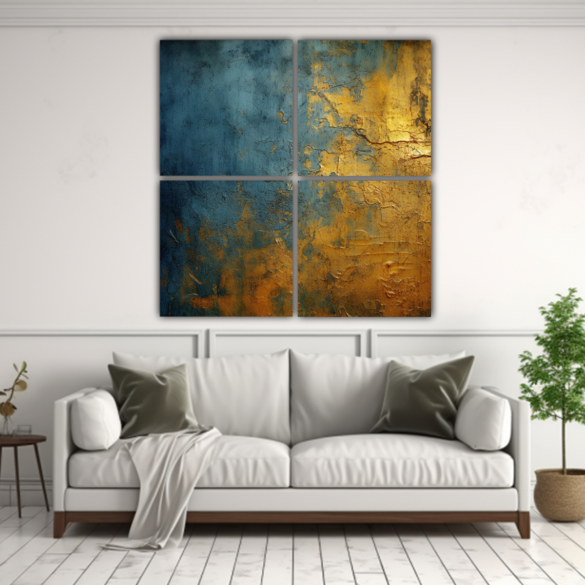 CUADRO EN BASTIDOR ESTILO GALERÍA ENIGMÁTICO 200X200 CM - 2