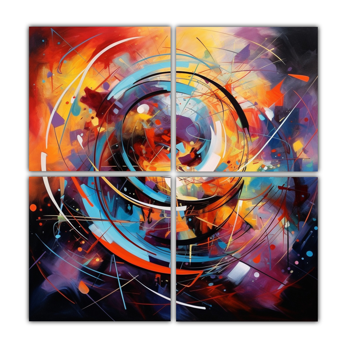 CUADROS ABSTRACTOS PARA DECORAR SALA 200X200 CM - 1