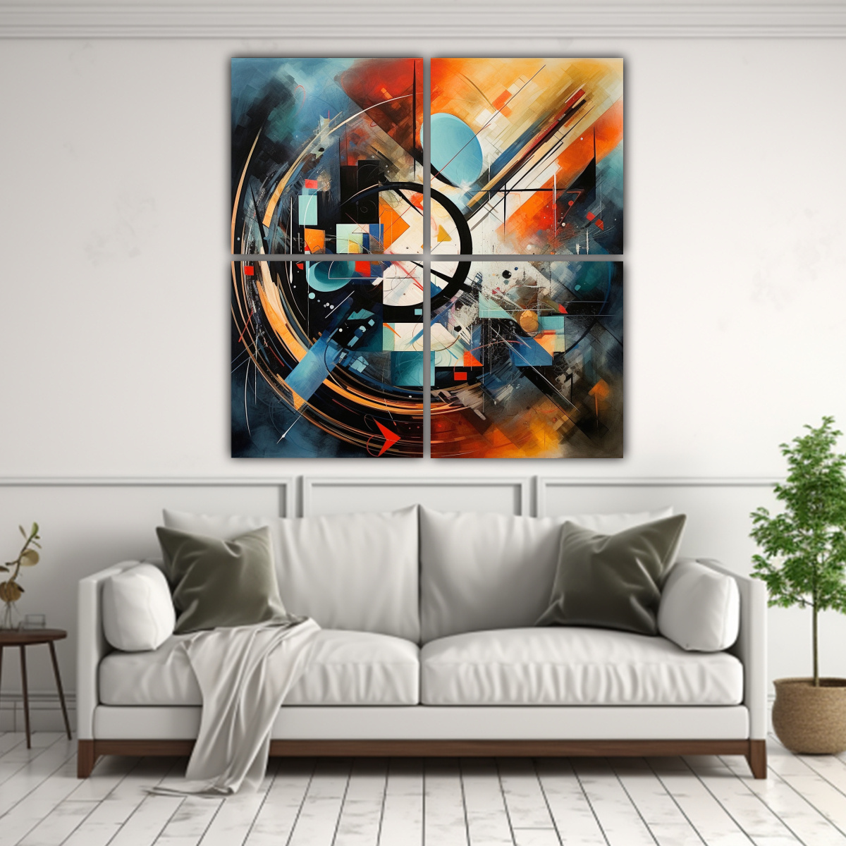 4 COMPOSICIONES VISUALES ESPECTACULARES: 200X200 CM - 2