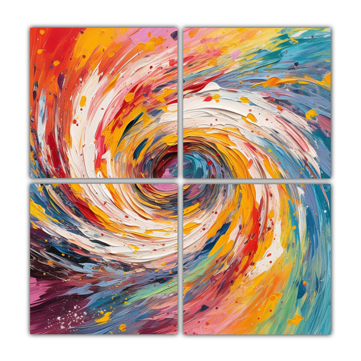PINTURA DE PARED DECORATIVA ESPACIO CONCÉNTRICO 100X100 CM - 1
