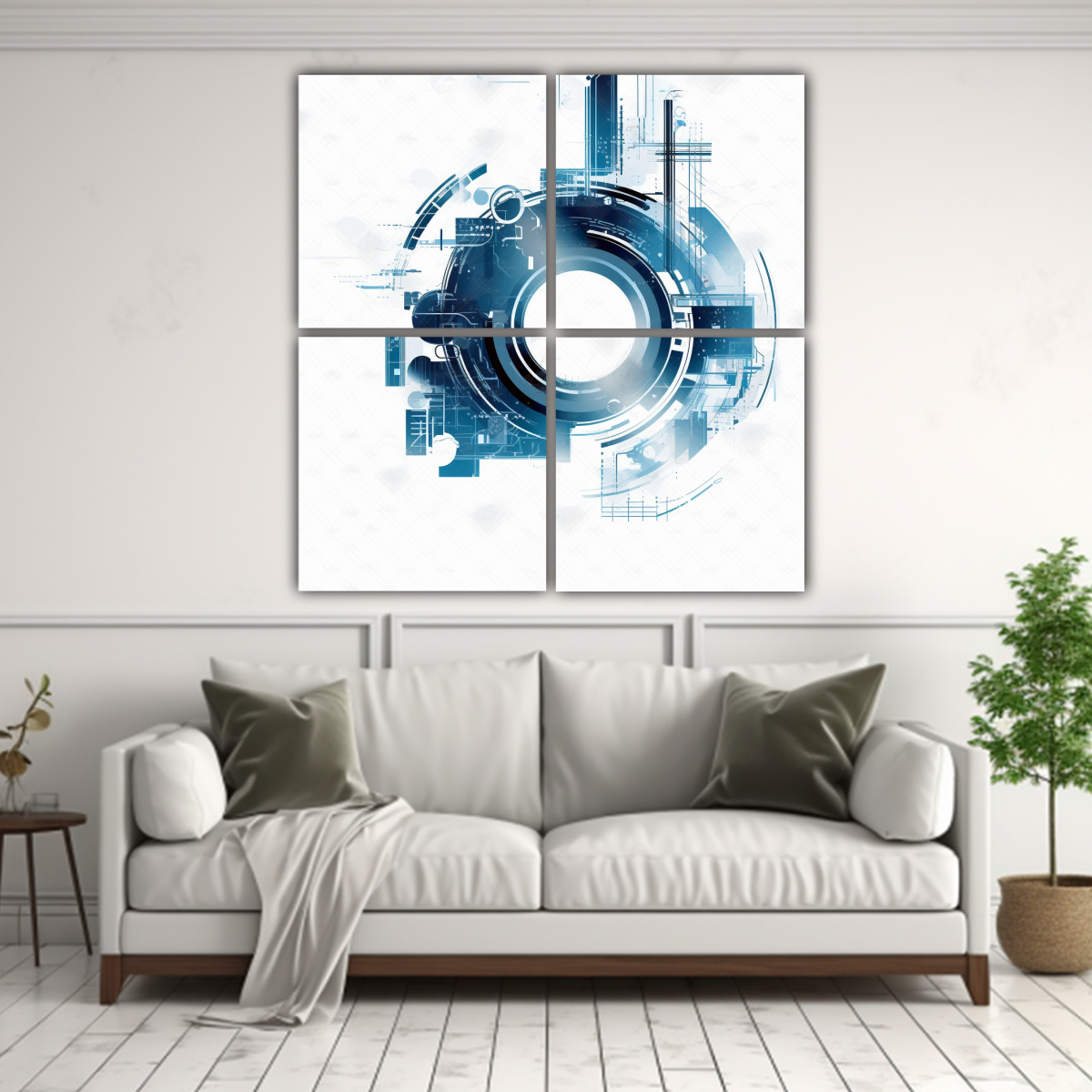 CUADROS DECORATIVOS TECNOLÓGICOS FONDO BLANCO 80X80 CM - 2