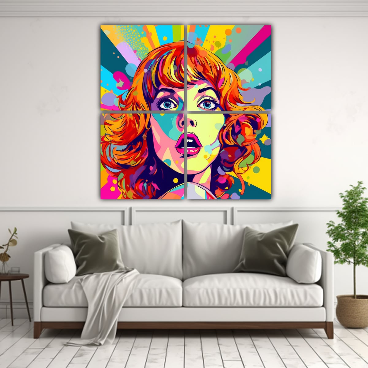 PINTURAS DECORATIVAS PARA BASTIDOR DE MADERA DE 120X120 CM - 2