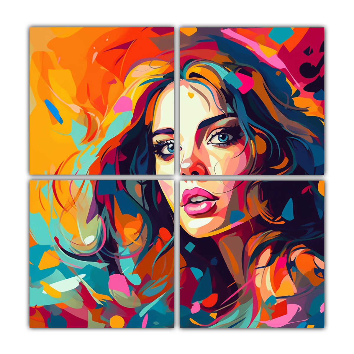 PINTURA POR NÚMEROS EN LIENZO DE COMPOSICIÓN 140X140 CM - 1