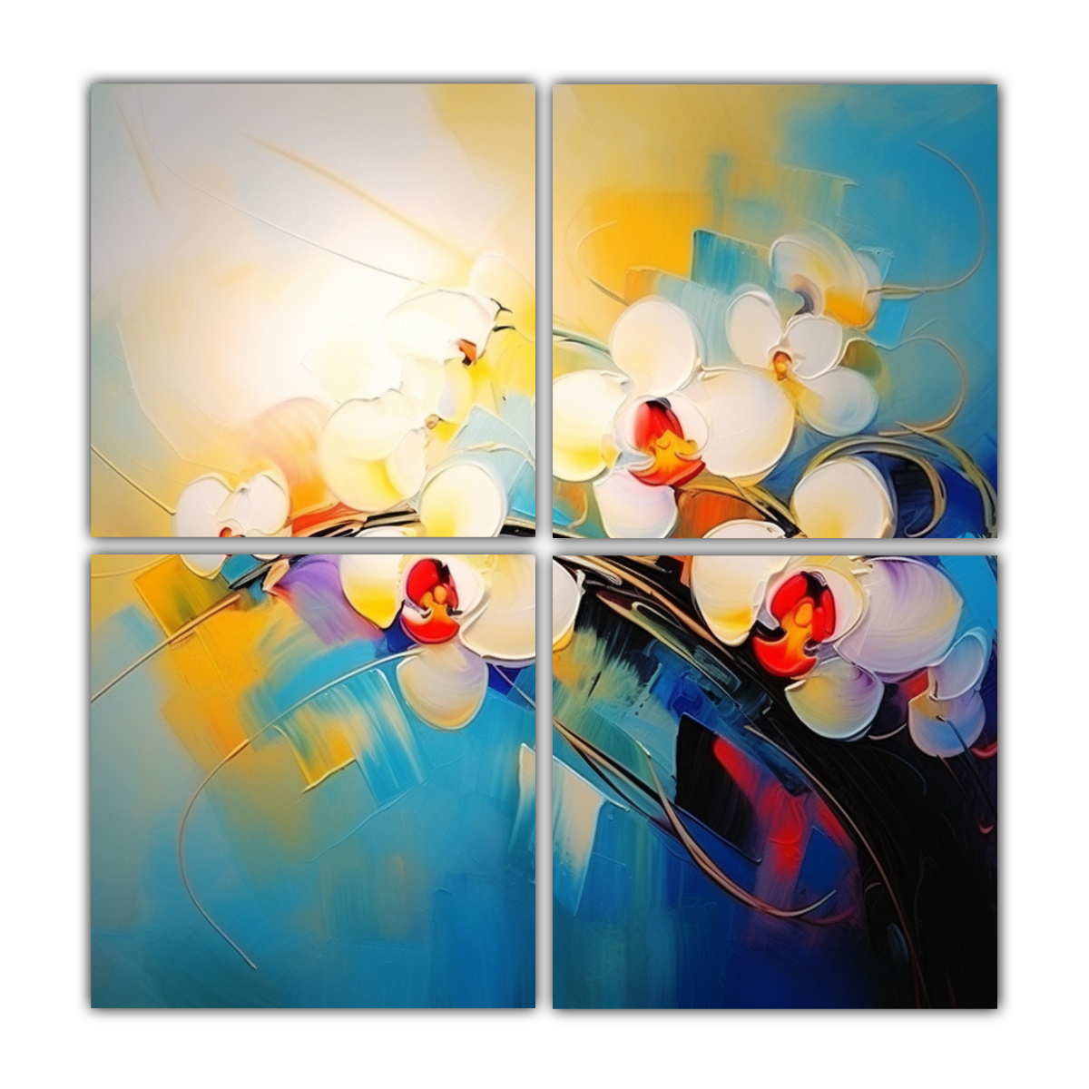 PINTURAS DECORATIVAS DE EXPRESIVIDAD CUADRADA 80X80 CM - 1