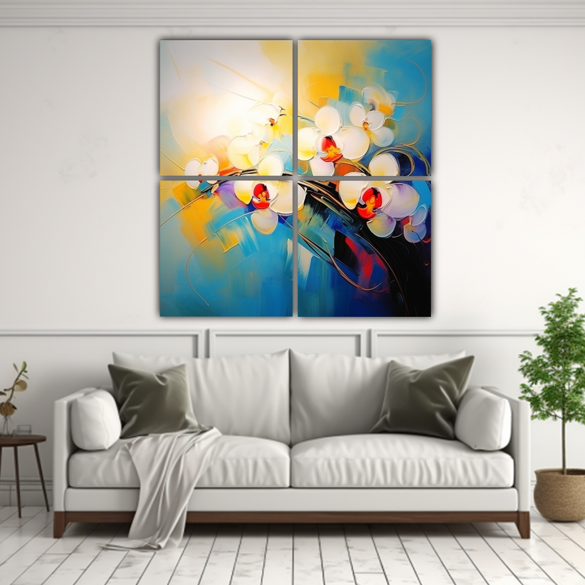 PINTURAS DECORATIVAS DE EXPRESIVIDAD CUADRADA 80X80 CM - 2