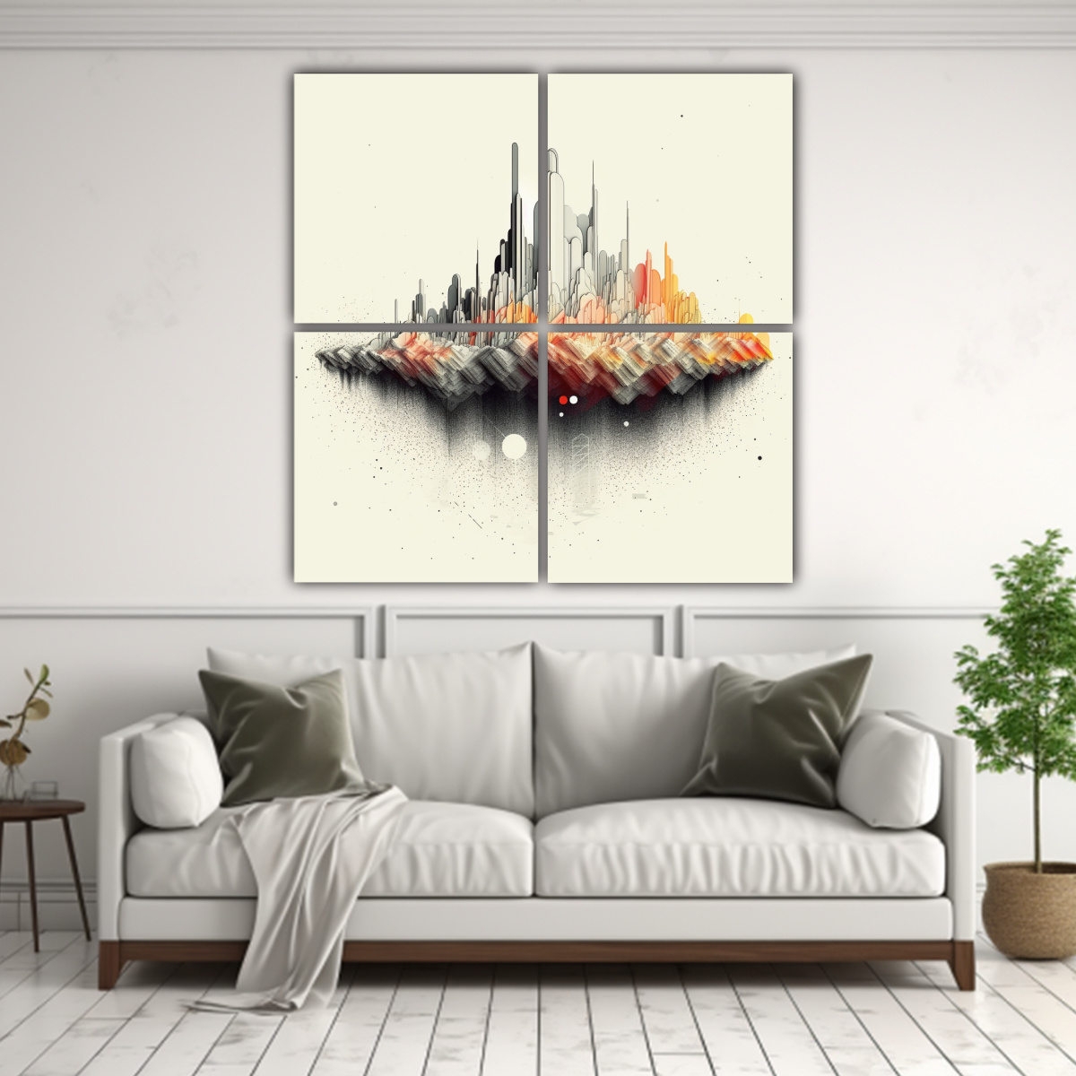 CUATRO ARTES MODERNO IMPRESIONANTE PINTURAS 180X180 CM - 2