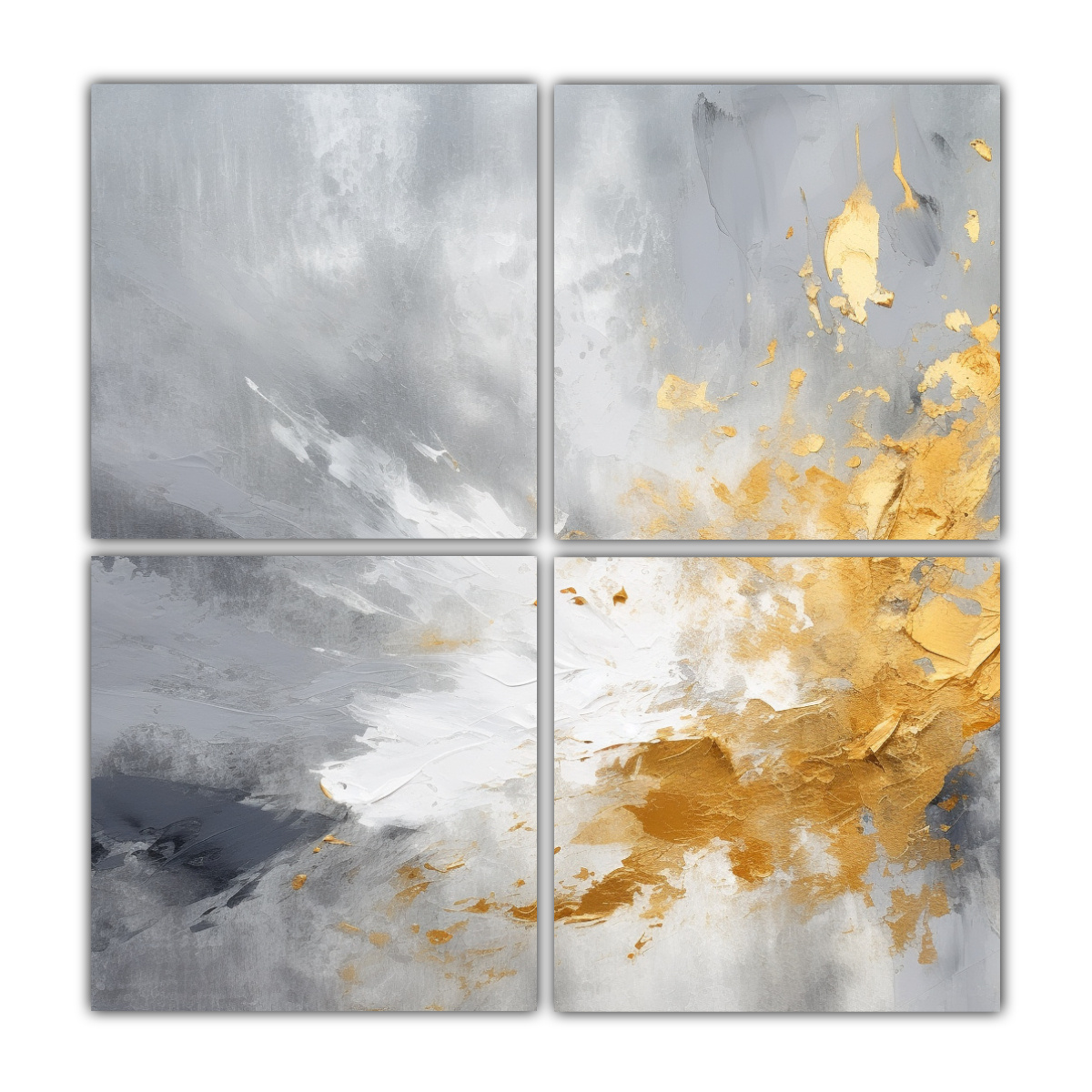 CUADRIPTICO ABSTRACTO ATMOSFÉRICO INSPIRACIÓN 180X180 CM - 1