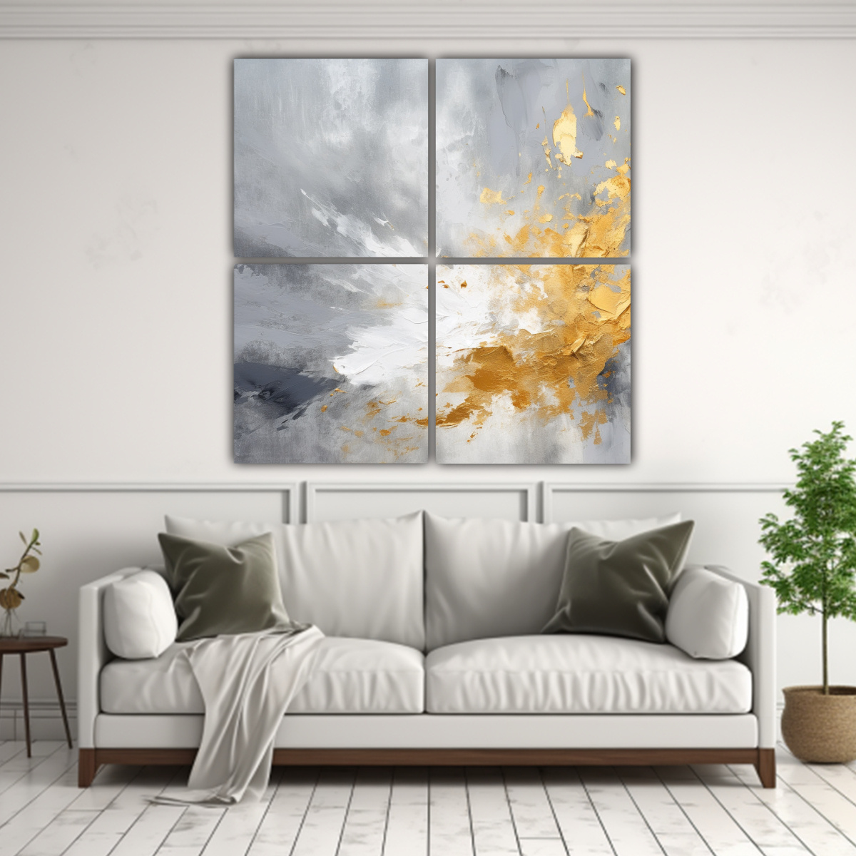 CUADRIPTICO ABSTRACTO ATMOSFÉRICO INSPIRACIÓN 180X180 CM - 2