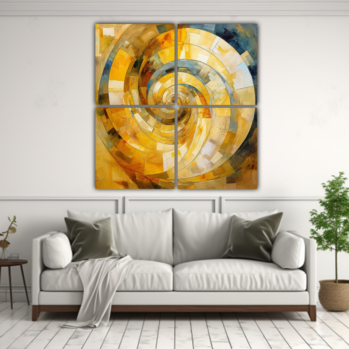 CUATRO LIENZOS DE TELA CONCEPTO SIMPLICIDAD: 140X140 CM - 2