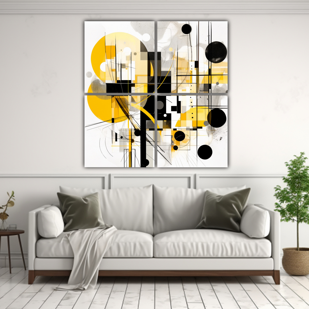 CUATRO CUADROS TEMA MAJESTUOSAS ABSTRACTO 160X160 CM - 2