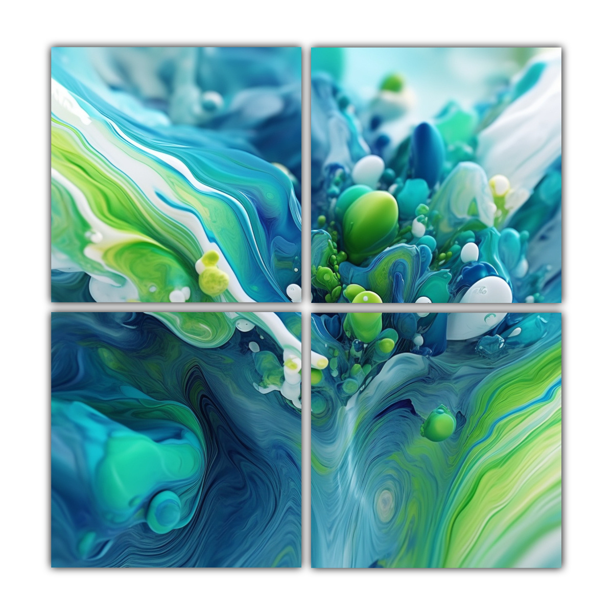 CUATRO ARTES PINTURAS HIPERREALISTAS EN 16K 60X60 CM - 1