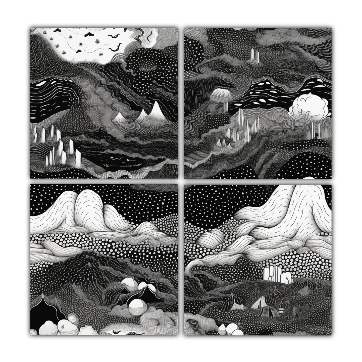 CUADROS DECORATIVOS ARTESANALES CON DISEÑOS EN 140X140 CM - 1