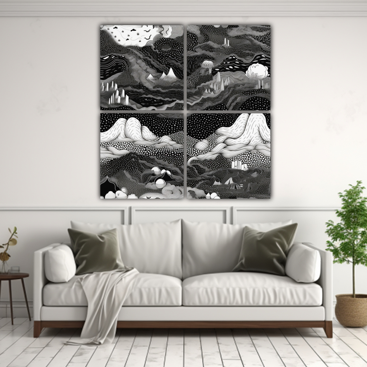 CUADROS DECORATIVOS ARTESANALES CON DISEÑOS EN 140X140 CM - 2