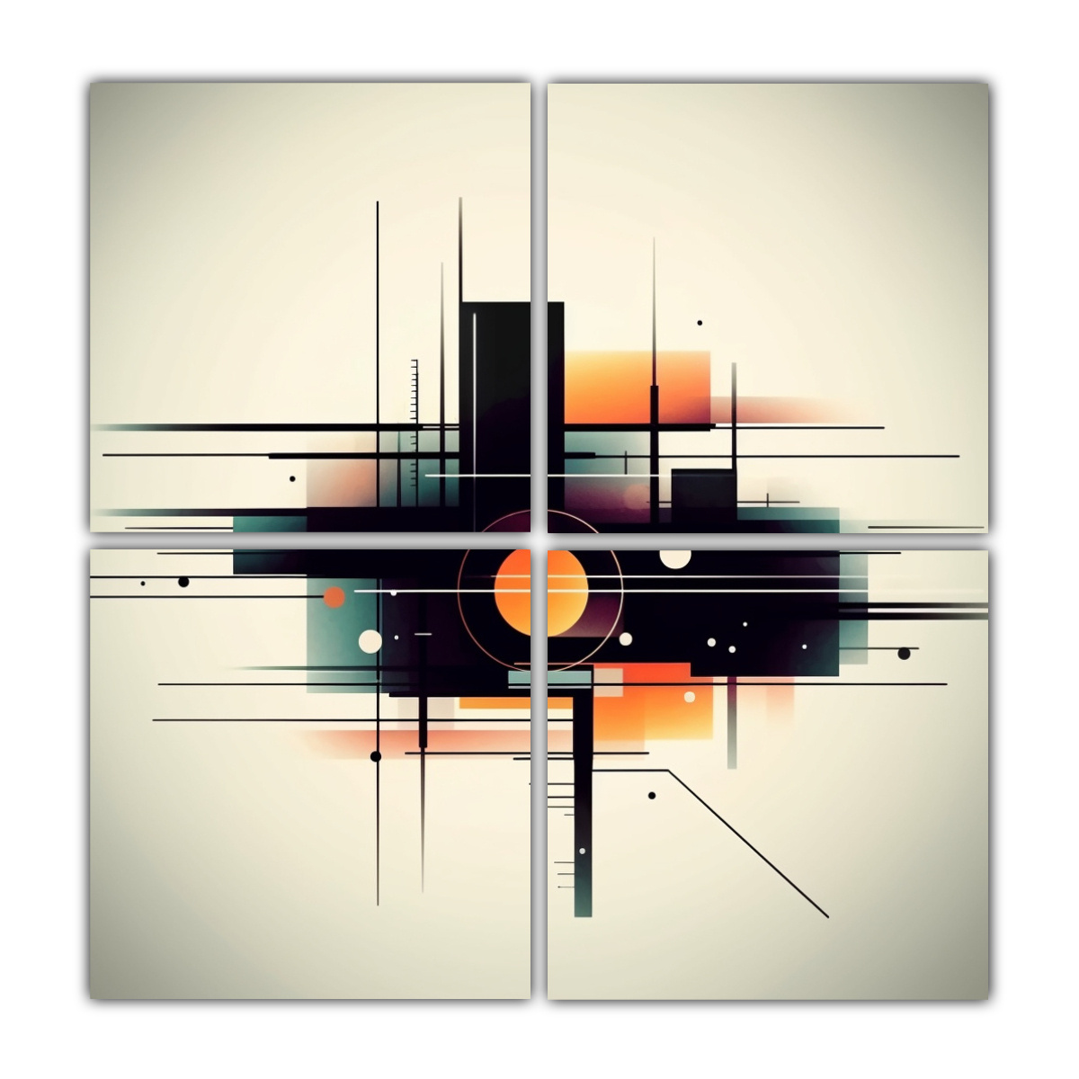 CUADROS ABSTRACTOS SIMPLICIDAD: ARTE DECORATIVO 120X120 CM - 1