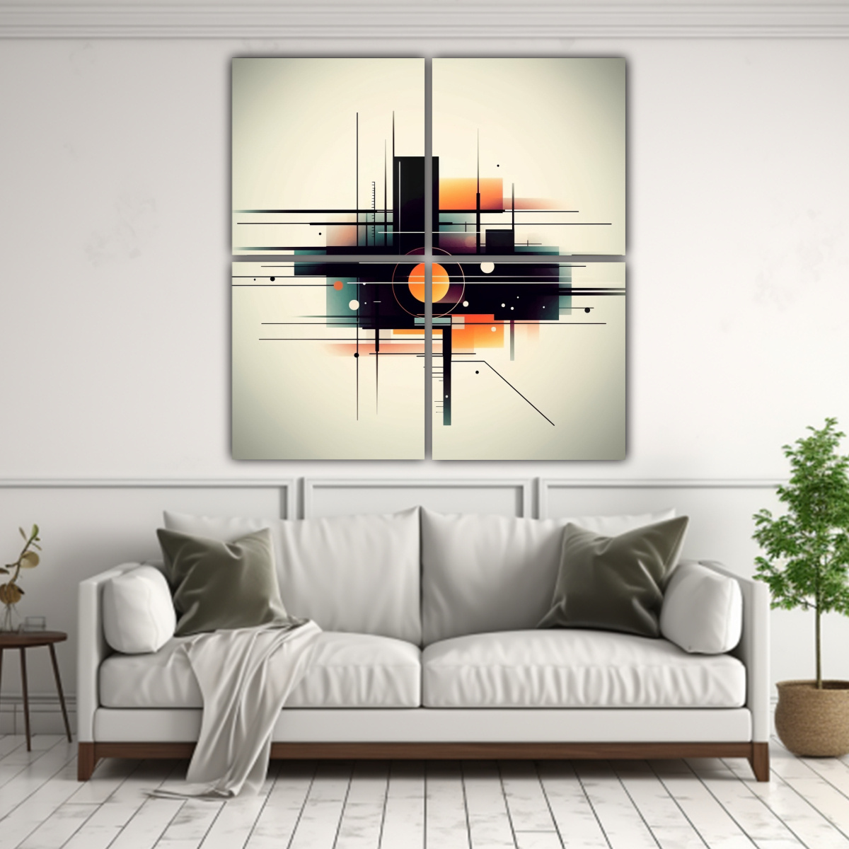 CUADROS ABSTRACTOS SIMPLICIDAD: ARTE DECORATIVO 120X120 CM - 2