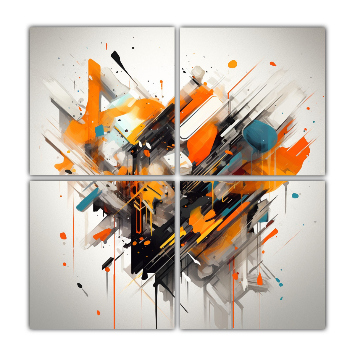 PINTURA EXUBERANTE DE GRÁFICOS POR ORDENADOR EN 180X180 CM - 1