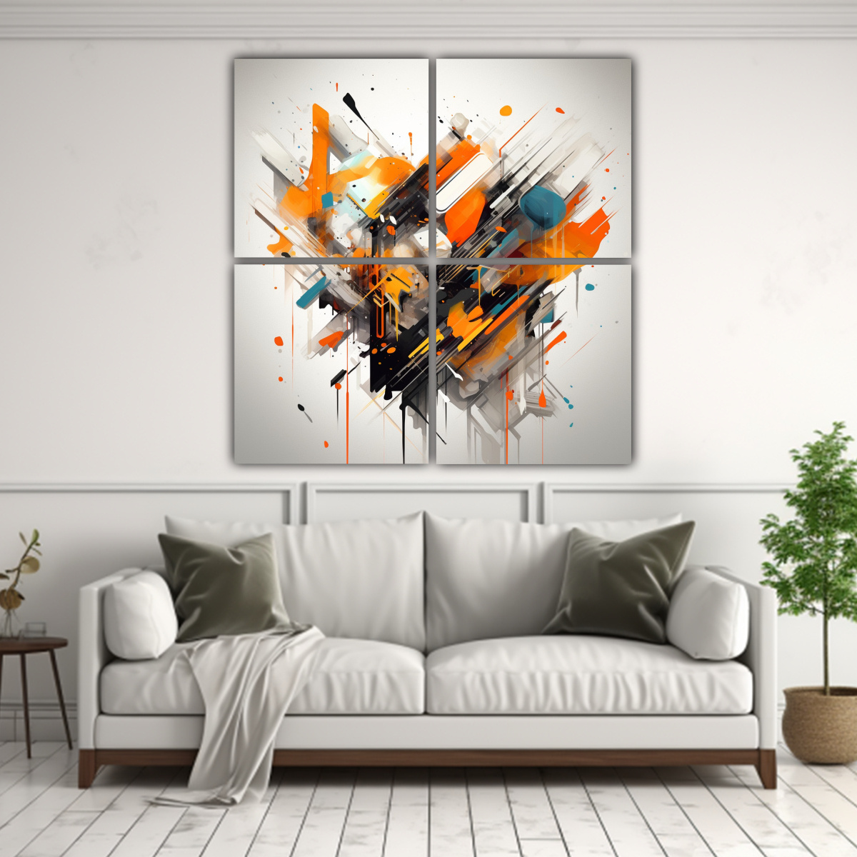 PINTURA EXUBERANTE DE GRÁFICOS POR ORDENADOR EN 180X180 CM - 2