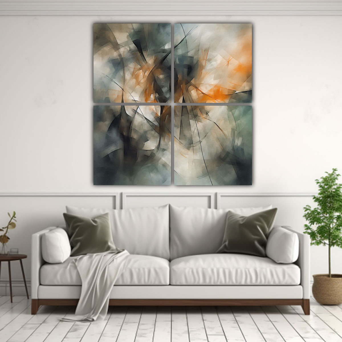 CUADROS ABSTRACTOS INTENSOS PARA COCINA 140X140 CM - 2