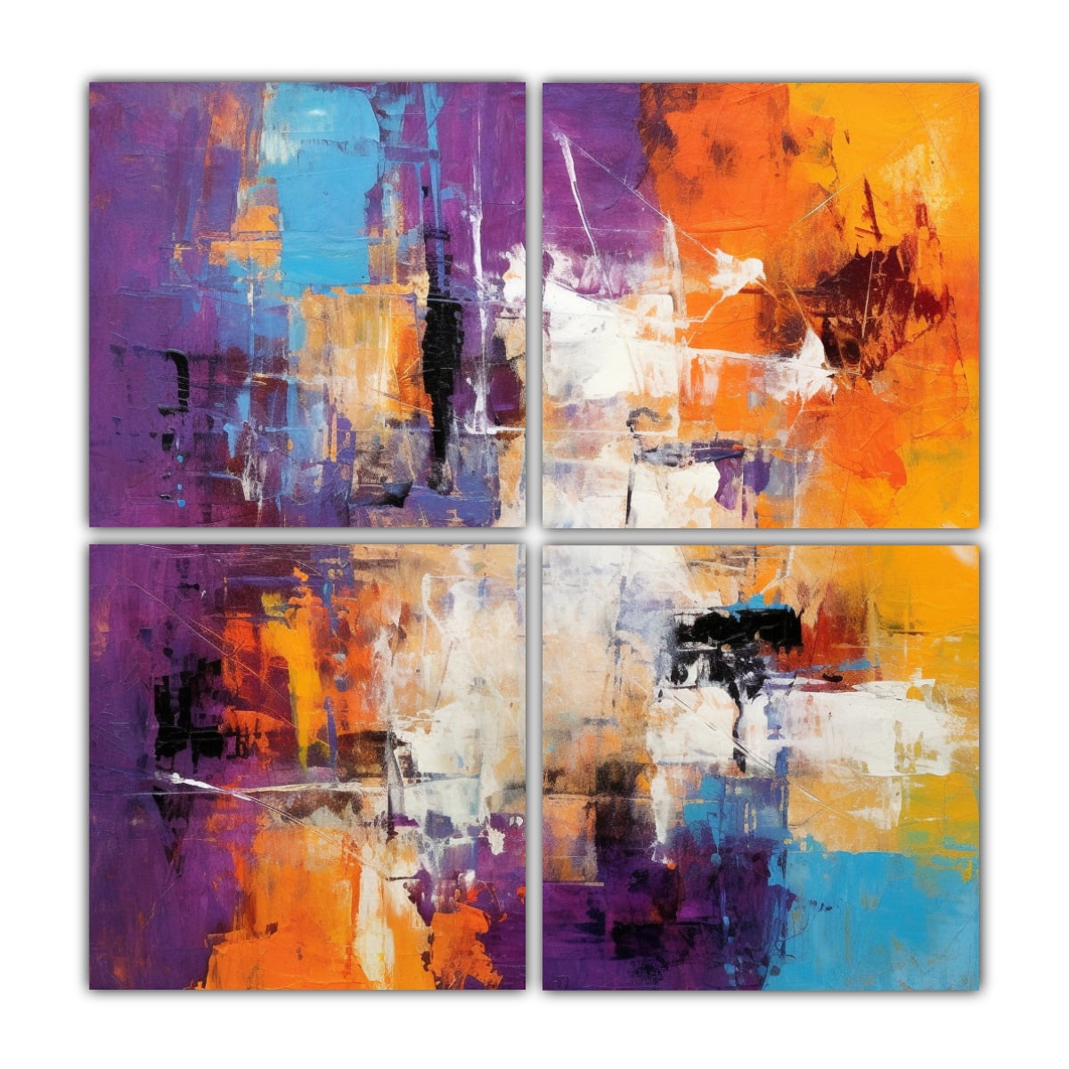CUATRO ARTES DE PARED FORMA POP ART INTUITIVO 180X180 CM - 1