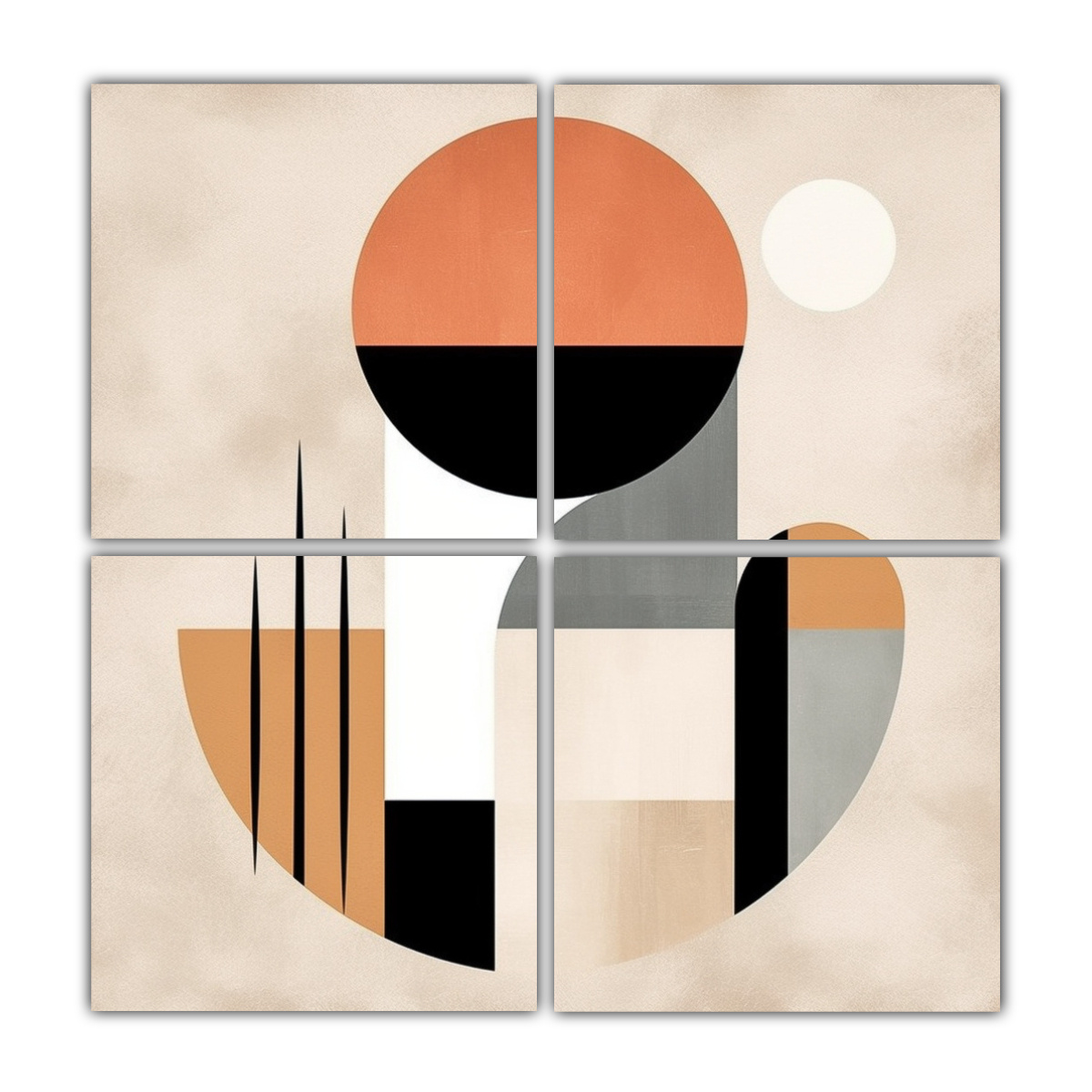 ARTE DE PARED ABSTRACTO MINIMALISTA LUMINOSO Y 80X80 CM - 1
