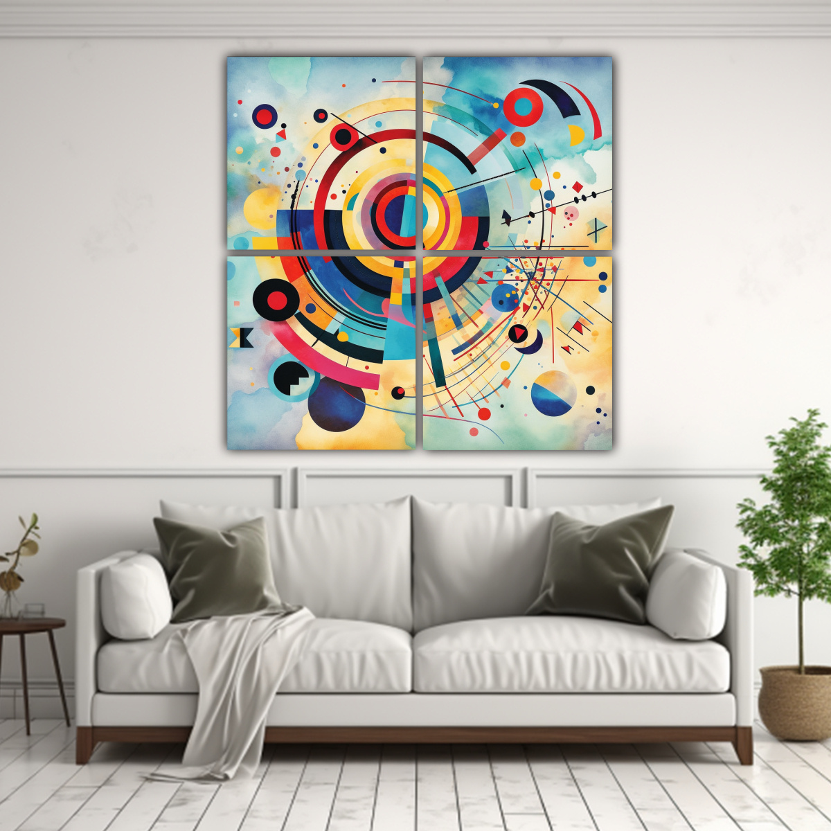 CUADRO DECORATIVO ABSTRACTO INSPIRADO EN WASSILY 60X60 CM - 2