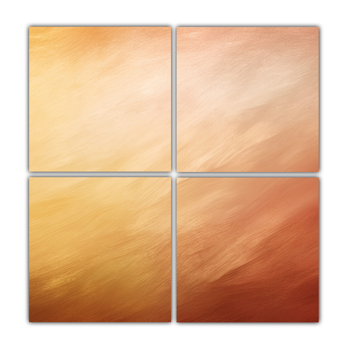 PINTURAS DECORATIVAS DE 4 TELAS EN BASTIDOR 80X80 CM - 1