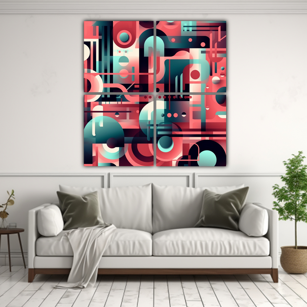 CUATRO CUADROS DECORATIVOS CON IMPACTO VISUAL 120X120 CM - 2