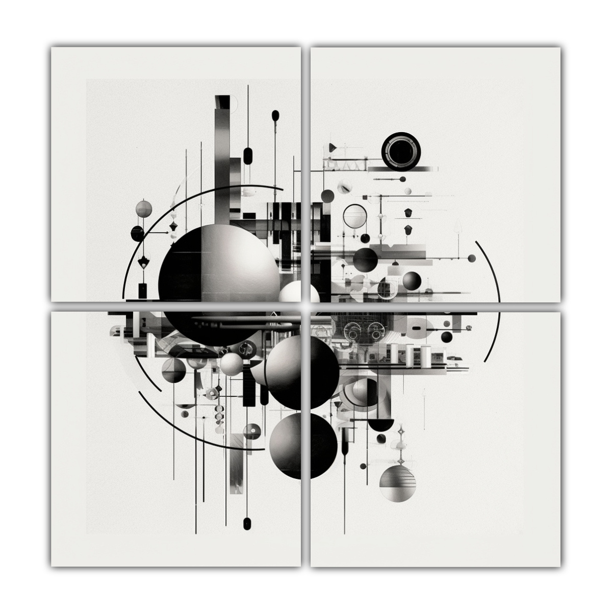 PINTURA ABSTRACTA MINIMALISTA CUADRO CREATIVA 140X140 CM - 1