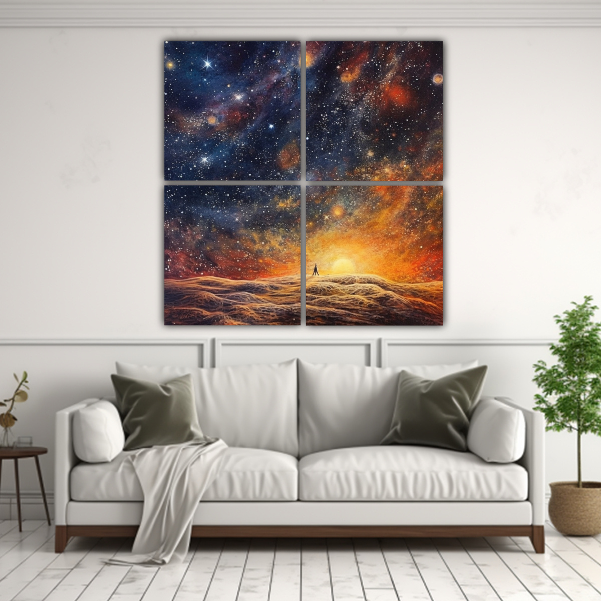CUADROS DECORATIVOS CUADRADOS CON ESTRELLAS Y 60X60 CM - 2
