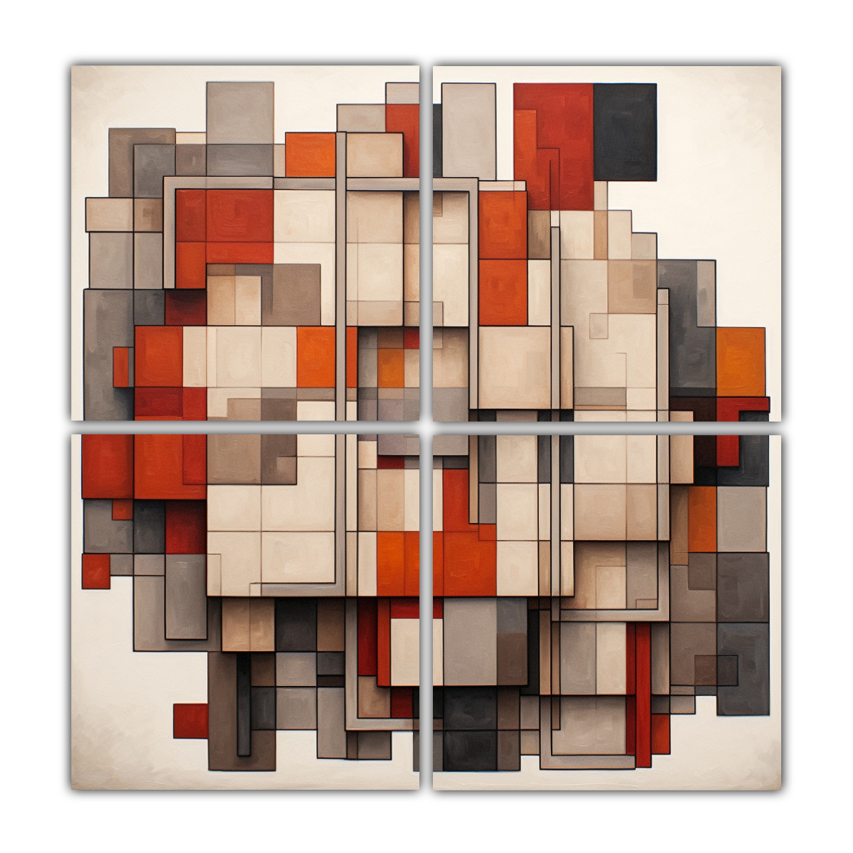 CUATRO LIENZOS DE TELA JUVENILES, ARTE 200X200 CM - 1