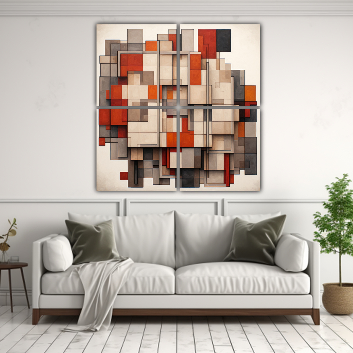 CUATRO LIENZOS DE TELA JUVENILES, ARTE 200X200 CM - 2