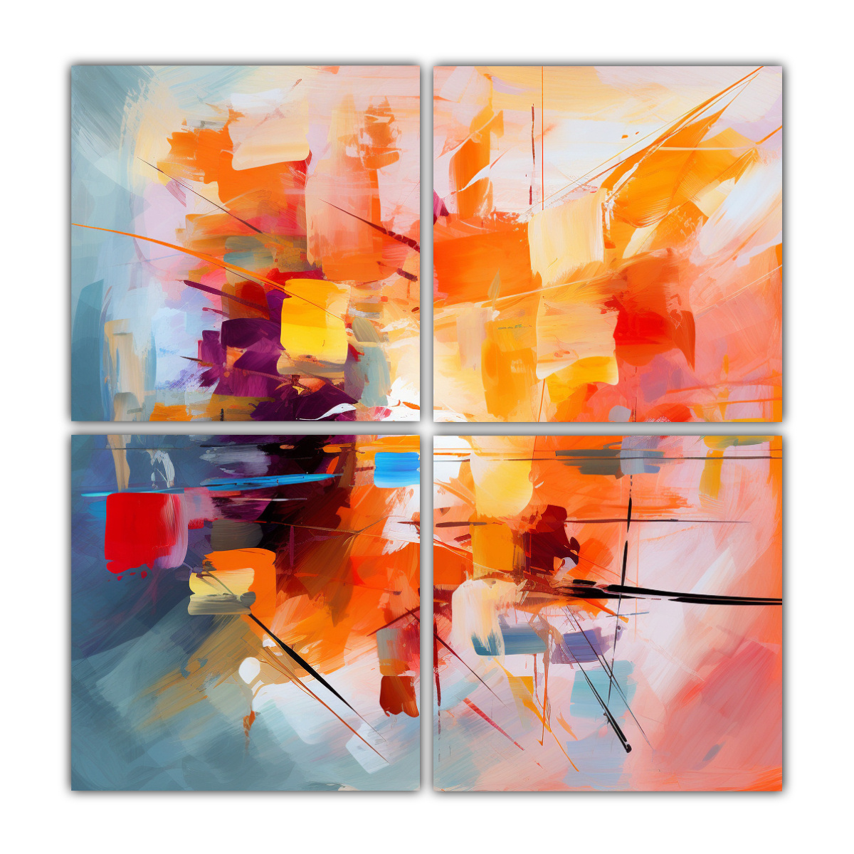 PINTURAS DECORATIVAS DE TEMÁTICAS DE DISEÑO DE 140X140 CM - 1