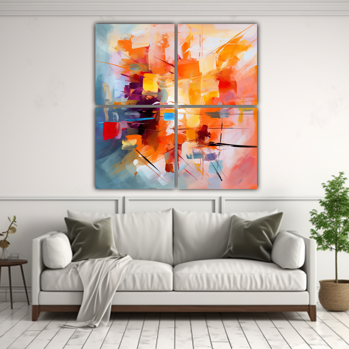 PINTURAS DECORATIVAS DE TEMÁTICAS DE DISEÑO DE 140X140 CM - 2