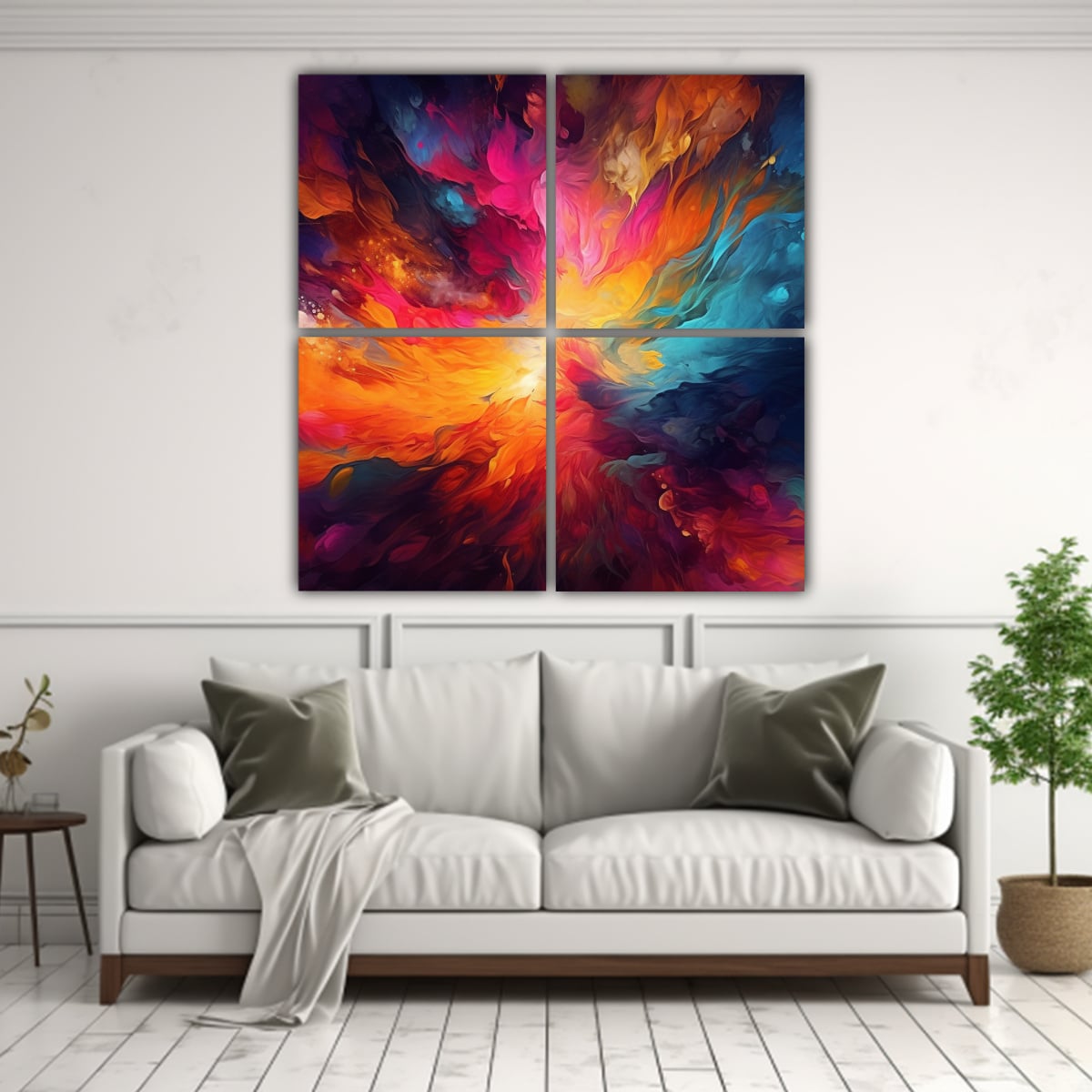 CUATRO LIENZOS DE TELA CON TEMÁTICA DE REGALO 100X100 CM - 2