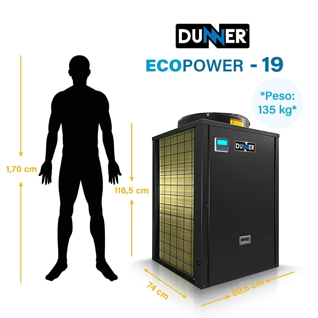 BOMBA DE CALOR DUNNER BOMBAS CALOR ECOPOWER-19 PISCINA HASTA 85M3 - 4